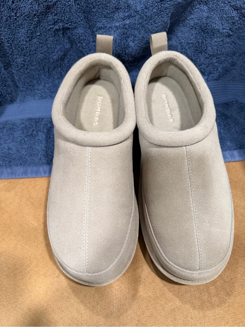Bombas  Saturday Suede Slip-On Ankle Clogs in Light Gray